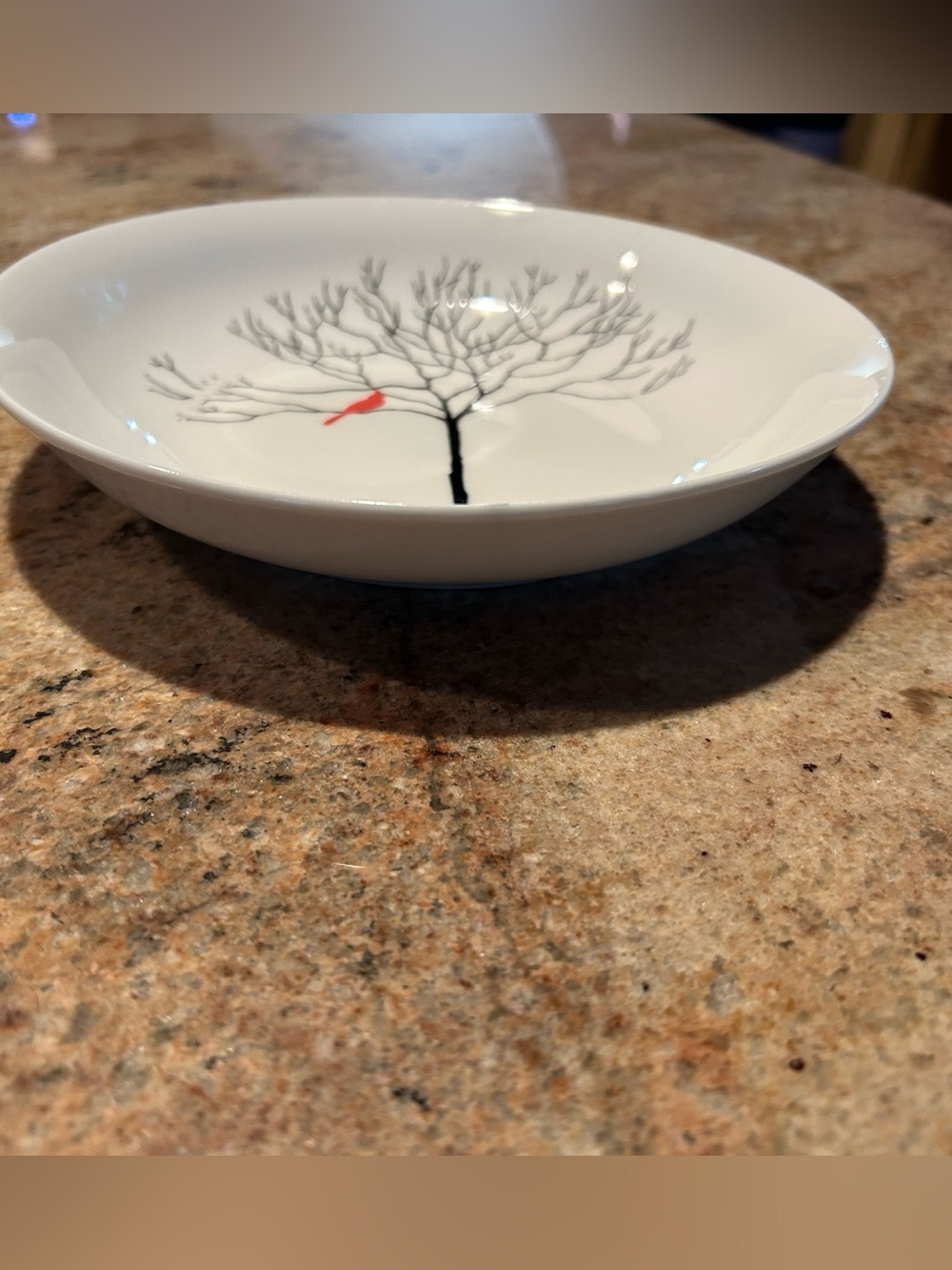 Melange Porcelain “Birds in Forest” Dinnerware. (4) Soup Bowls (4) Salad Plates. - Picture 9 of 10